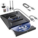 Unidade Blu Ray Externa Leitor Portátil De Bluray Gravador De CD Com Porta USB 3 0 Tipo C E Cartão SD DVD E CD ROM RW Unidades Blu Ray Externas Para PC Laptop Desktop Windows Mac Linux