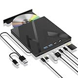 Unidade Blueray Externa 7 Em 1, Unidade Blueray/dvd Externa Para Pc Com Porta Sd/tf Blu Ray Burner, Suporta Disco De 100 G R/w Para Pc Blueray Drive Externo Para Windows Linux Macos Laptop Desktop