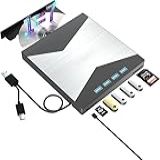Unidade De CD De DVD Externa 7 Em 1 Leitor De DVD Para Laptop USB 3 0 E Type C Unidade De Disco Portátil CD DVD RW Gravador De CD DVD Unidade Externa De CD ROM Para Laptop Desktop PC Windows