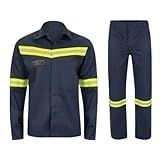 UNIFORME ANTI CHAMAS RISCO 2 C FAIXA REFLETIVA AZUL MARINHO  G 