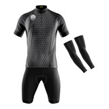 Uniforme Conjunto Ciclista Roupa Abelhas Negras Masculino
