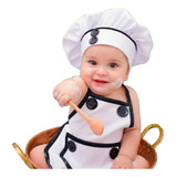 Uniforme Cozinheiro Chef Infantil Avental touca luva colher