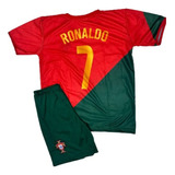 Uniforme Infantil Cr7 Camiseta E Shorts