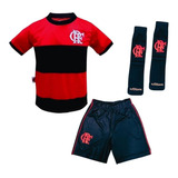 Uniforme Infantil Flamengo Kit 3 Peças Oficial