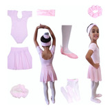 Uniforme Roupa De Ballet Infantil Juvenil Kit 7 Itens