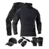Uniforme Tático De Camuflagem Militar E Joelheiras 