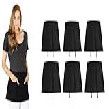 Uniformes Naturais Cintura Comercial Aventais Multi Bolsos Conjunto De 6 6 Preto 