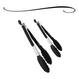 Unigift 2 Pegadores De Aço Inox Silicone Cor Preto