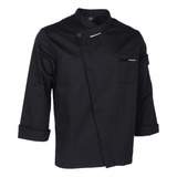 Unissex Chef Camisas De Compridas Garçom Preto 2 Preto 2 L