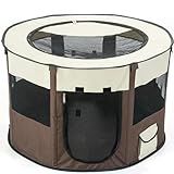 UOSIA Portable Folding Cat Tenda Dog House Cage Dog Pet Tent Playpen Puppy Kennel Viagem Camping Waterproof Pet Tent Adequado Para Indoor E Outdoor Brown S