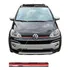 Up Gti Friso Vermelho Com Cromado Na Medida Autocolante 