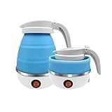 UpdateClassic Chaleira Elétrica Dobrável Portátil Para Viagem 0 6 L Pequena Caldeira De água Quente Dobrável Para Café E Chá Azul 