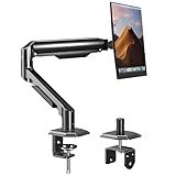 Upgravity Suporte De Monitor único, Braço De Monitor único Para Tela De Computador De 43.2 Cm A 81.3 Cm, Suporte De Mesa De Monitor Ajustável Com Mola Mecânica Suporta Até 8 Kg, Braçadeira C E Base De