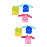 Upkoch 6 Pçs Pintura Casaco Desenho Bata Avental De Artesanato Diy Para Crianças Avental Da Criança Artista Blusa Camisa Crianças Macacão Avental Do Bebê Avental De Artesanato Do Bebê