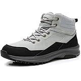 UPSOLO Botas De Inverno Masculinas Para Trekking Neve Resistente à Água Sapatos Antiderrapantes Totalmente Forradas Com Pele Casual Leve Botas De Caminhada Grey C 8
