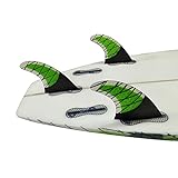 Upsurf Surfboard Tri Fin Fcs Ii S/m/g Tamanho Fibra De Carbono + Conjunto De Propulsor De Colmeia, Green G5