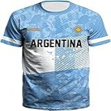 UPYOGA 2023 Camisas De Futebol Masculinas Para Torcedores De Futebol Camisetas De Manga Curta Para Homens E Torcedores De Times De Futebol Color Argentina Size G 
