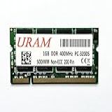 Uram 1gb Ddr Sdram 400mhz Pc-3200 200pin Sodimm Ram (atualização De Memória Do Laptop)