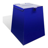 Urna Para Votação Acrílico Azul Sem