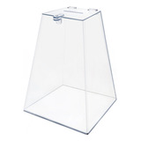 Urna Pirâmide De Acrílico Transparente 30x20x12