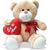 Ursinho Apaixonado Com Coração 20cm Anti Alérgico Eu Te Amo