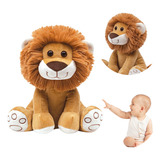 Ursinho Pelucia Leãozinho Bebe Fofo Macio Brincadeira Marrom