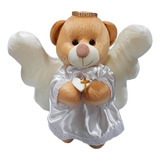 Urso Anjo Branca Pelucia