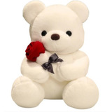Urso Com Uma Rosa Dia Dos Namorados Casamento Presente 45cm