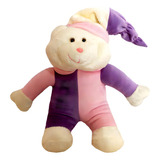 Urso De Pelúcia Baby 30cm De Altura Soft Toys Cor Rosa E Roxo