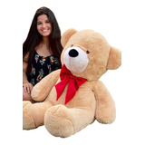 Urso De Pelúcia Gigante Teddy Grande Laço Personalizado
