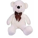Urso Gigante Pelúcia Grande Teddy 1 10 Metros Baunilha Com Laço Tabaco