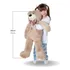 Urso Gigante Pelúcia Presente Crianças 80cm Antialérgico Cor Areia