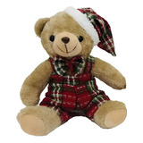 Urso Natalino De Pelúcia Listrado Menina Com 20cm -1 Unidad