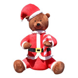 Urso Noel Gigante Inflável 3m Para Decoração Natalina