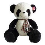Urso Panda De Pelúcia Grande Com Cachecol - Sunn Toys