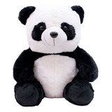 Urso Panda De Pelúcia Sentado 53 Cm