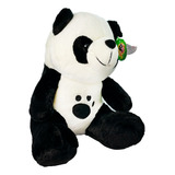 Urso Panda Pelúcia 30cm Sentado Antialérgico Selo Inmeto