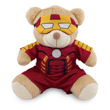 Urso Pelúcia Super Herói Fantasia 20cm Brinquedo Criança Cor Robô Vermelho