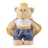 Urso Príncipe Pelúcia Real Luxo Em Pé M Azul Marinho Fofinho