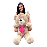 Urso Teddy Gigante Pelúcia Com Laço