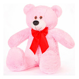 Urso Teddy Ursinho Pelúcia Rosa 90cm