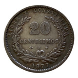 Uruguai- Moeda De Prata 20 Centésimos 1877
