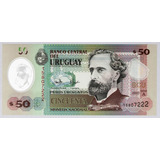Uruguai Linda Cédula De 50 Pesos Flor Polímero