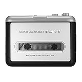 USB Cassette Captura Cassette Converter Tape To MP3 Em Computador HiFi Som Mega Qualidade Baixo Áudio Music Player Com Fone De Ouvido
