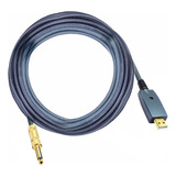 Usb Guitarra Cabo Guitarra Áudio Conector Cabo Adaptador 6 3