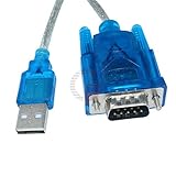 USB Para Porta Serial RS232 9 Pinos DB9 Cabo Serial COM Adaptador Conversor Azul