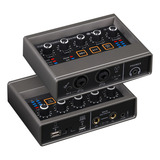 Usb2 0 Interface De Áudio Q 16 Placa De Som Dps Monitor Cor Preto 5v