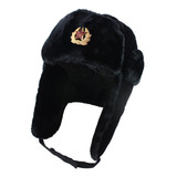 Ushanka Estilo Aviador Com Distintivo Comunista Soviético