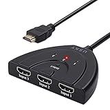 USKY Hdmi Switch Splitter 3 In 1 Hdtv 1080p Cabo Divisor- Preto