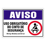 Uso Obrigatório Do Cinto De Segurança Adesivo 24x17cm